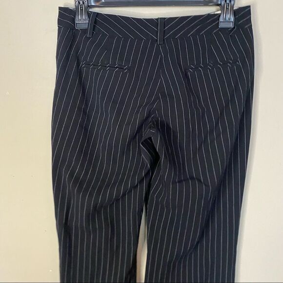 CHARLOTTE Black Striped Career Office Wide Leg Dress Pants - Picture 6 of 7